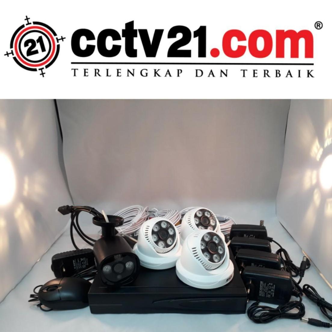 PROMO PAKET CCTV CAMERA 3 INDOOR - 1 OUTDOOR 960P - DVR 4 CH