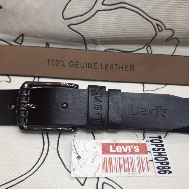 Gesper ikat pinggang sabuk pria cow high quality dgn kulit asli import brand levis Variasi Tidak Ada