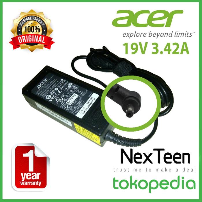 Ready - Adaptor Charger Buat Acer 19V 3.42A Original Garansi 1 Tahun - ready stock