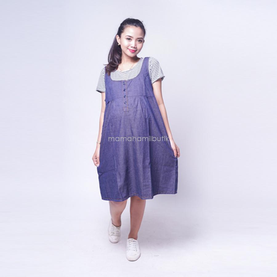 Ning Ayu Baju Hamil Modis Dress Overall Kancing - DRO 732 / Dress Hamil Pesta / Dress Hamil Lucu / Dress Hamil Kantor / Dress Hamil Muslim / Dress Hamil Batik / Dress Hamil Modis / Dress Hamil Korea / Dress Hamil Online / Dress Hamil cantik dan Modis
