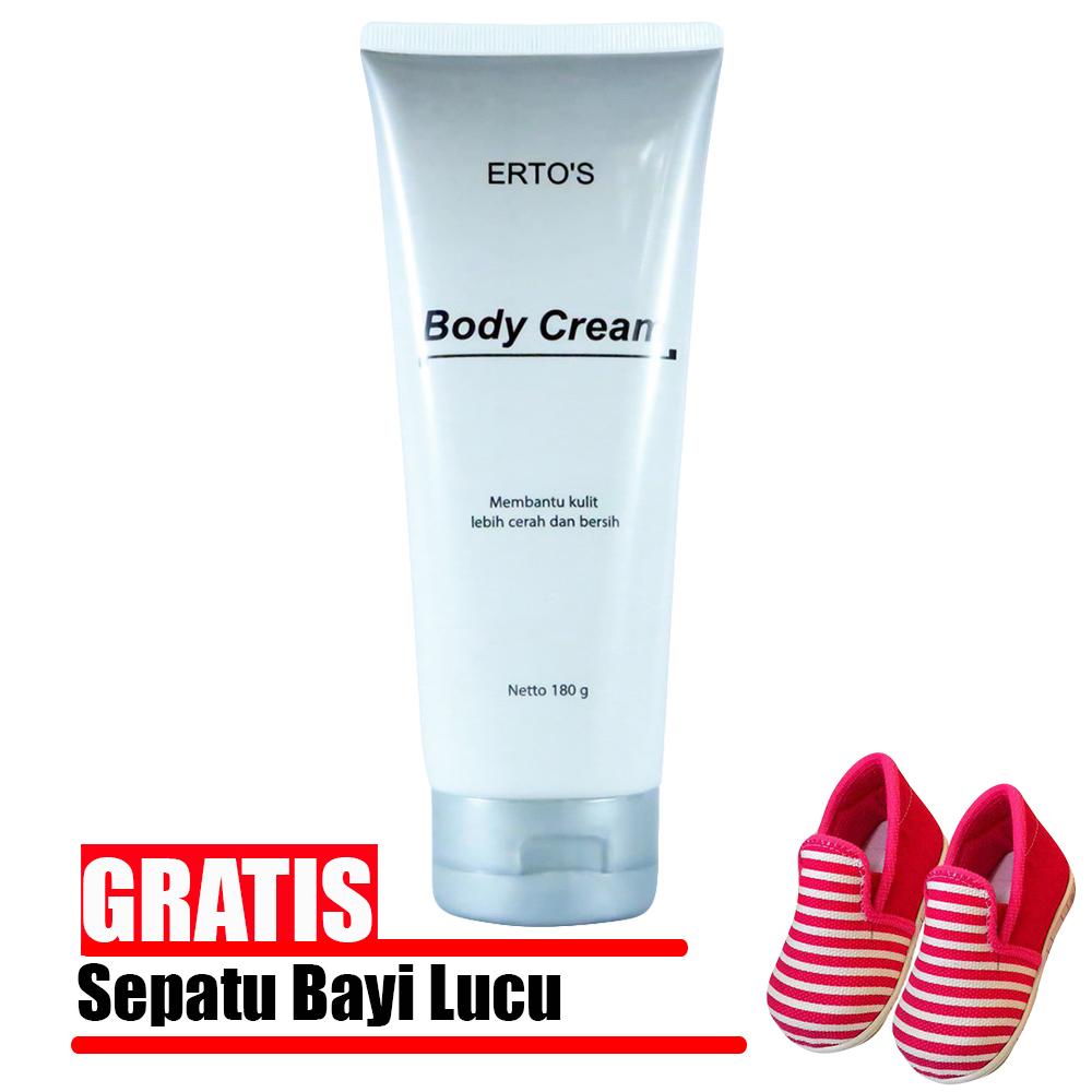 SangJawara - PROMO Ertos / Erto's Body Cream Original - Pemutih dan Penghilang Bekas Luka Original - Gratis Sepatu Bayi Keren