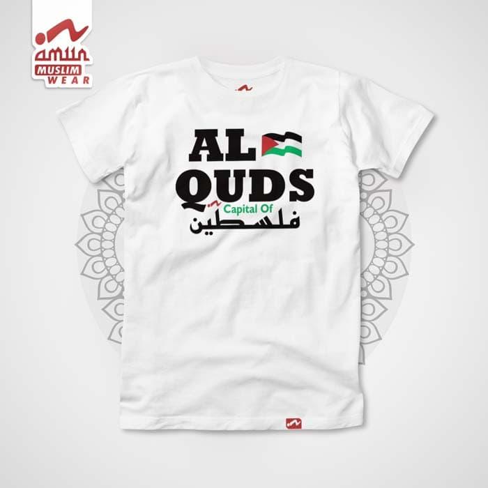 DISKON PROMO FASHION Kaos Tshirt Dakwah Al Quds Capital Of Palestine AMW
