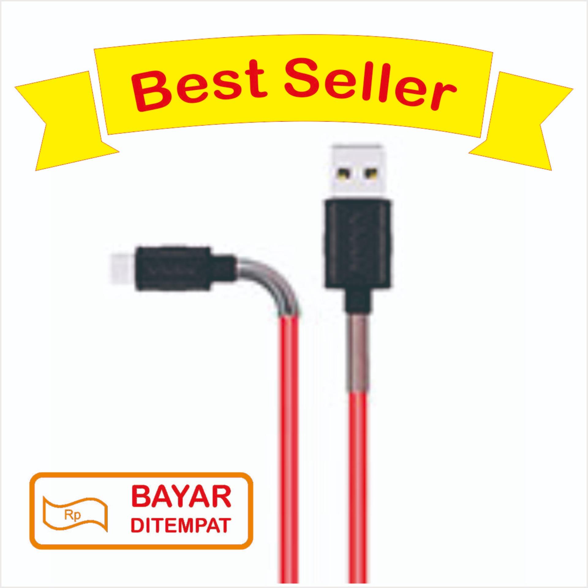 VIVAN FM100 1M Spring Micro USB Data Cable for Android 2.4A - Black + Red