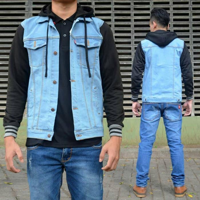 Best Seller!! JAKET DENIM LENGAN FLEECE SI BOY ANAK JALANAN, LEVIS, HOODIE, CASUAL - ready stock