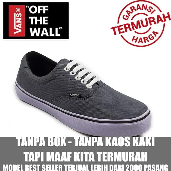 sepatu pria vans authentic abu sepatu murah grande ori