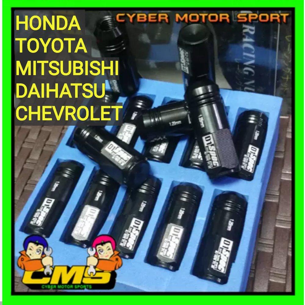 Baut Racing D1 Spec HITAM. Isi 20pcs. baut roda mobil D1 Spec Warna BLACK