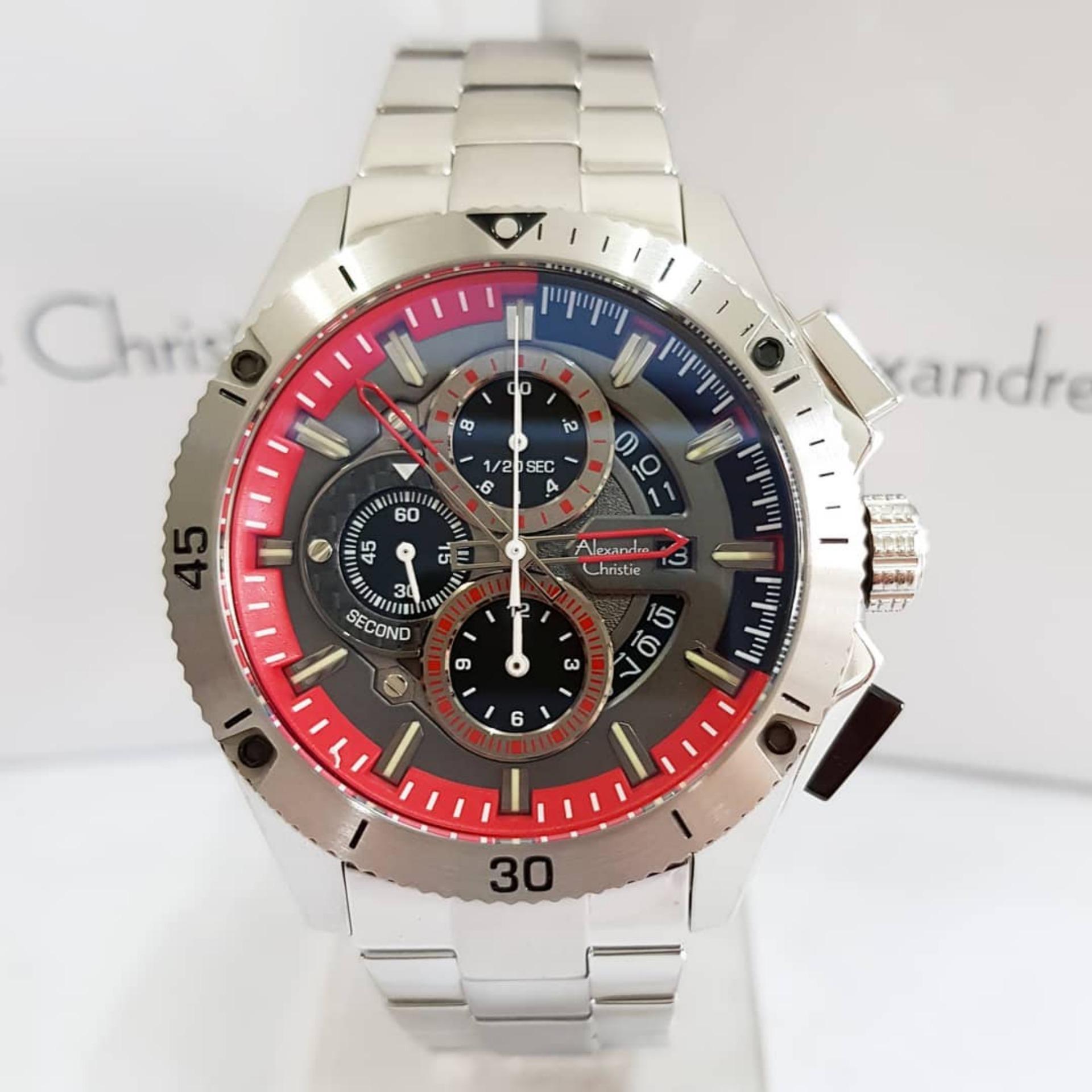 Alexandre Christie 6465M Jam Tangan Pria / Cowok Stainless Steel