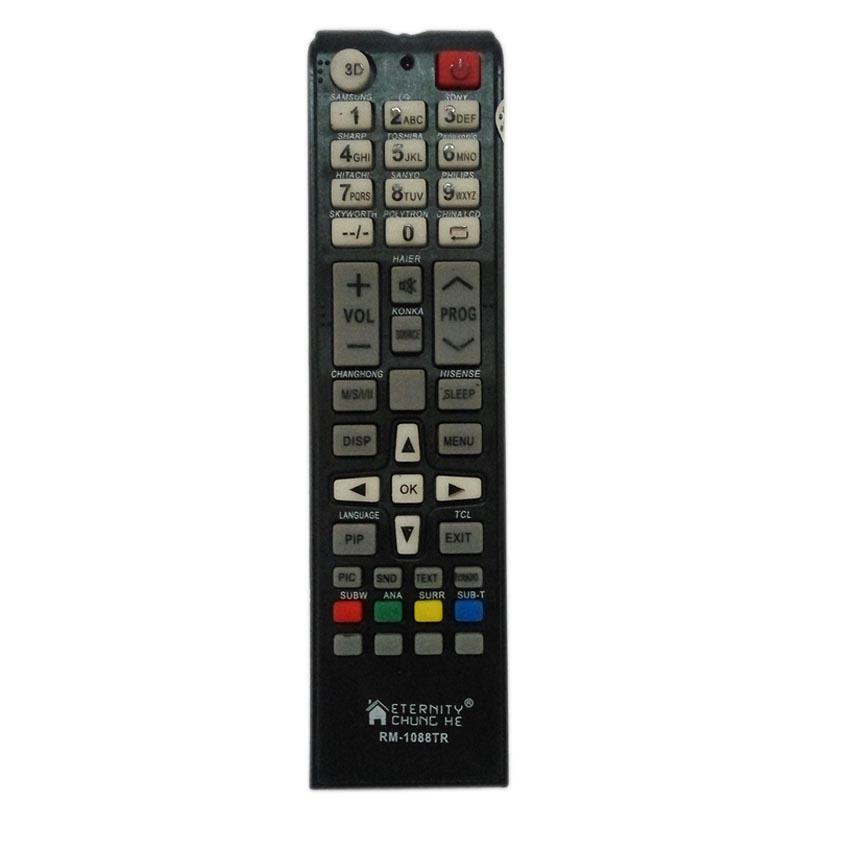 Universal Remote Untuk TV SAMSUNG / Thosiba/ Sharp / LG / Dll ( Untuk Semua Tv Flat ) LED/LCD - Rm-L1088 - Hitam