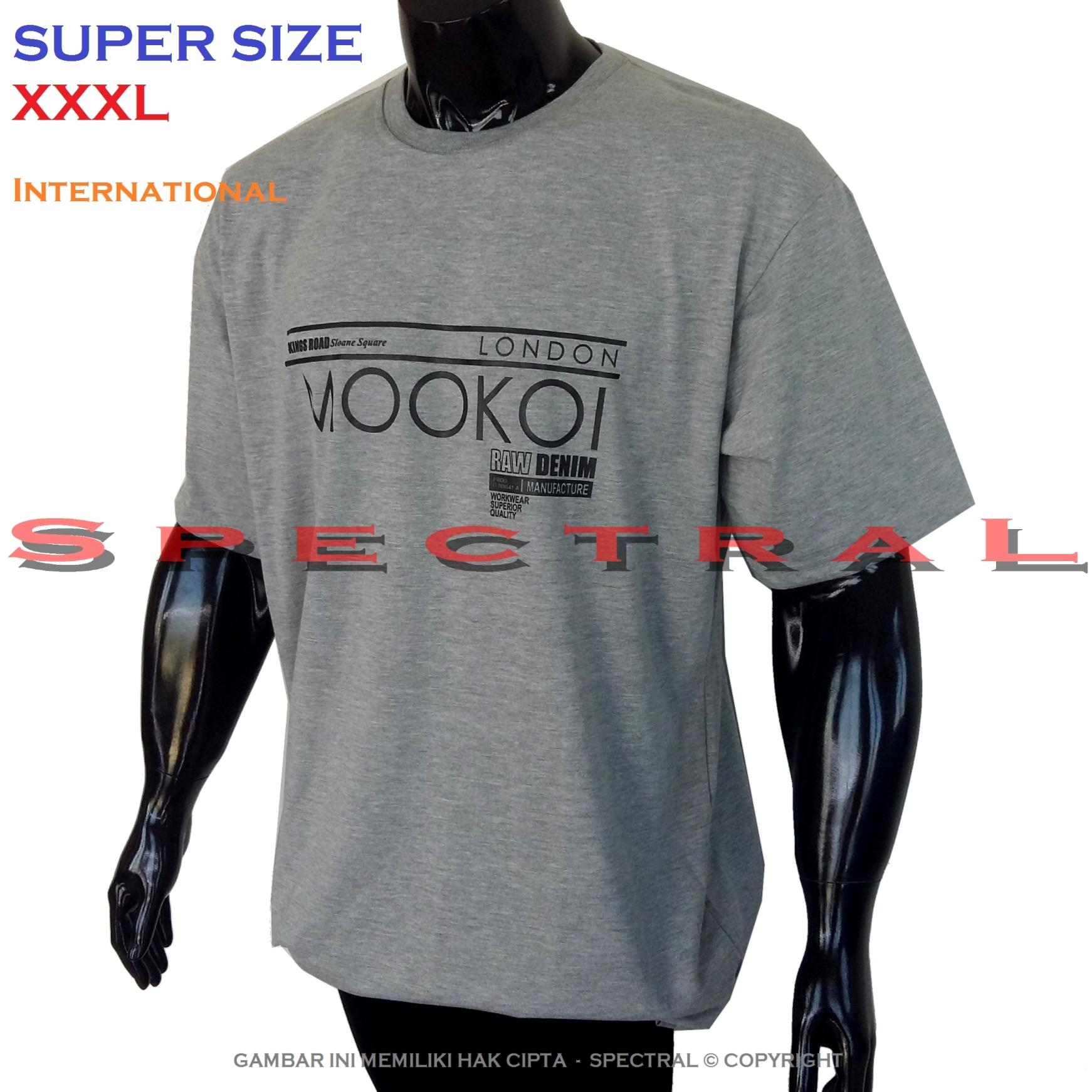 Spectral – SUPER BIG SIZE XXXL INTERNATIONAL 100% Soft Cotton Combed Kaos Distro Jumbo BIGSIZE T-Shirt Fashion Ukuran Besar Polos Celana Atasan Pria Wanita Katun Bapak Orang Tua Gemuk Gendut Lengan Simple Sport Casual 3L 3XL Baju Cowo Cewe Pakaian Terbaru