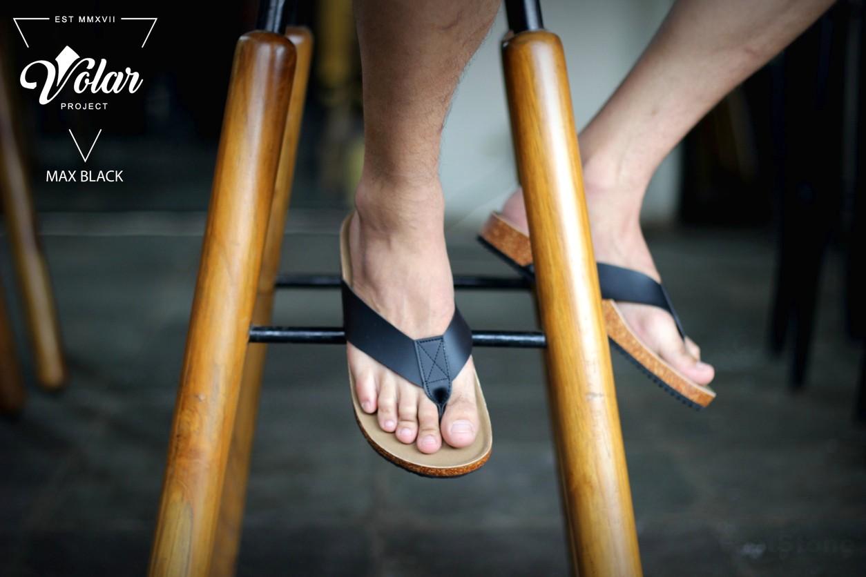 Goodness MAX Black - Sandal Birkenstock Sandal Kasual Pria Santai Kulit Asli Murah Original Gaya Maskulin Pantai Sandal Rumah Sandal Jenpit Formal Casual