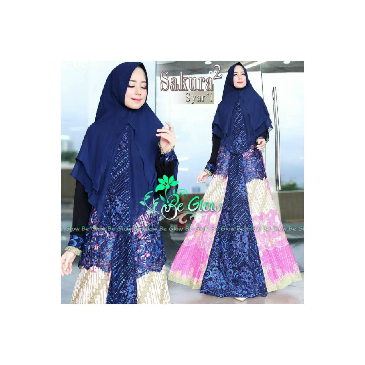gamis pesta mewah colorfull brokat n batik