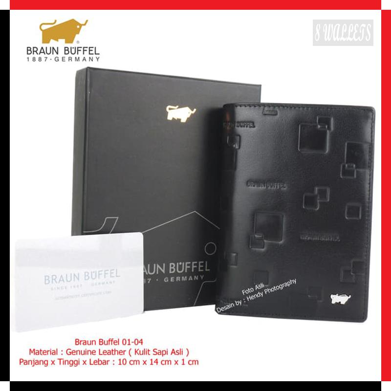 Dompet Pria Kulit Asli - Dompet Import - Braun buffel Tanggung Black BB 01-04 | DOMPET PRIA 3/4 HITAM | DOMPET KULIT PRIA BRANDED ORIGINAL | DOMPET PRIA KULIT ASLI | DOMPET KULIT SAPI ASLI PRIA