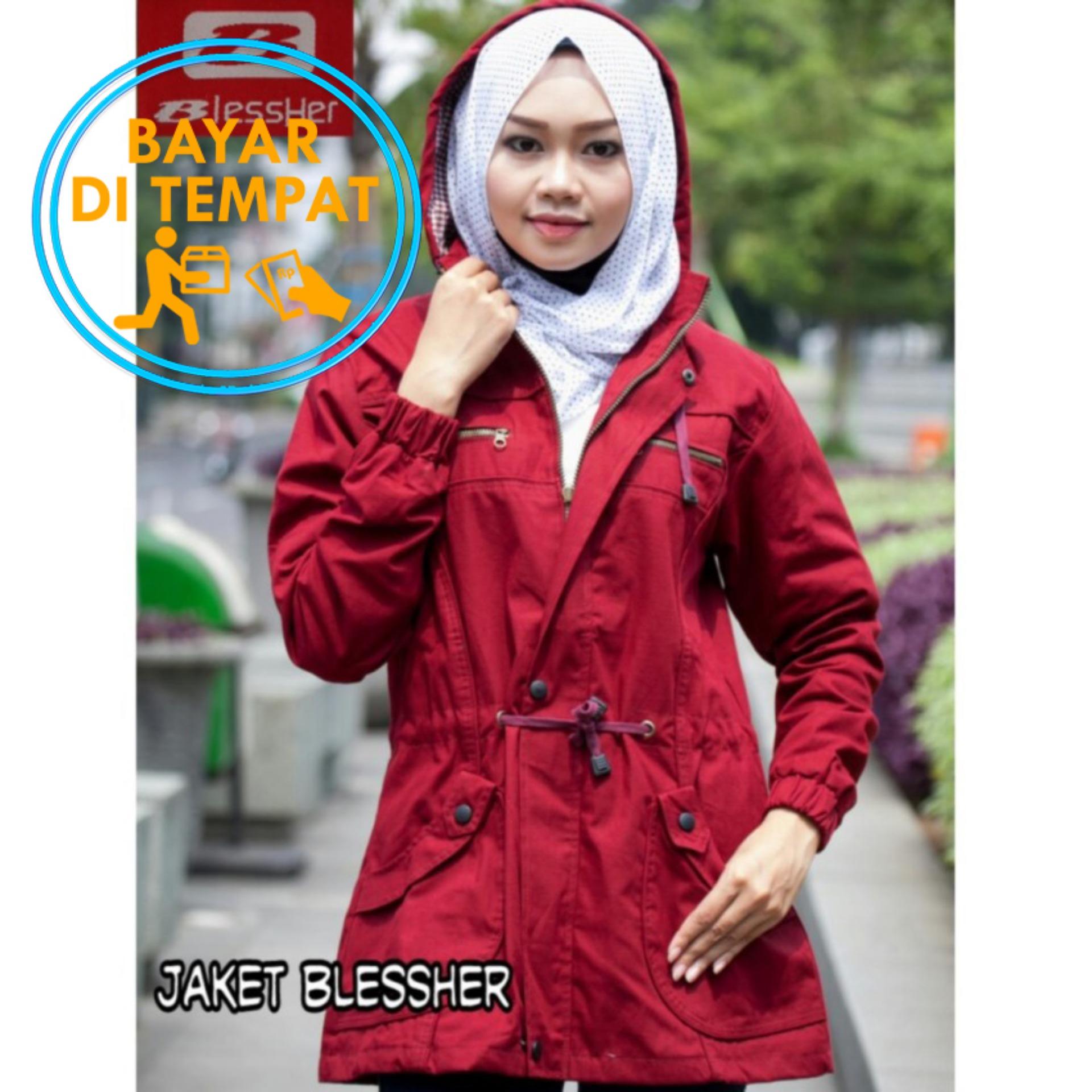 Jaket Parka Wanita Premium BlessHer Maroon (Best Seller)
