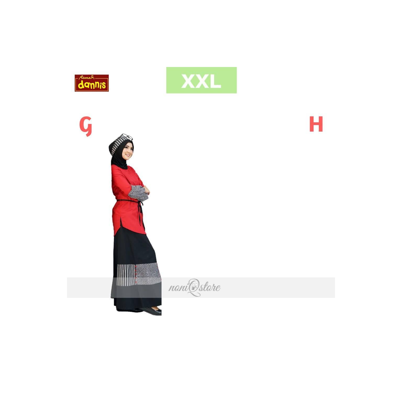 Gamis Dewasa DANNIS Size XXL Abaya Ibu Setelan Dewasa Baju Muslim 01