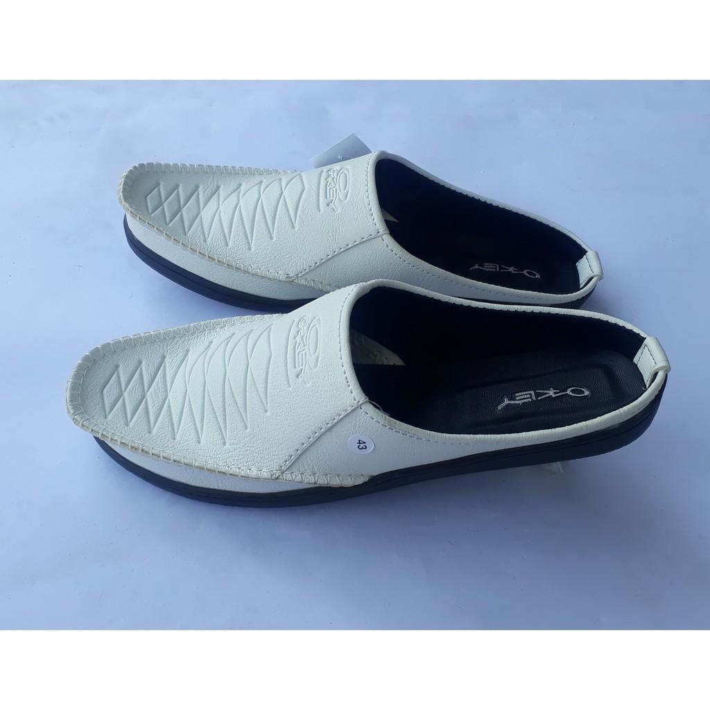 LKM ADT100 Sepatu Selop Pria Elegan Termurah- White