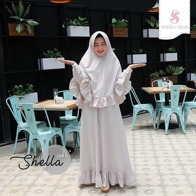 Outday Store - Sella Syari dengan Kerudung Khimar - Busana Muslim Gaya Maksimal Lebaran 2018