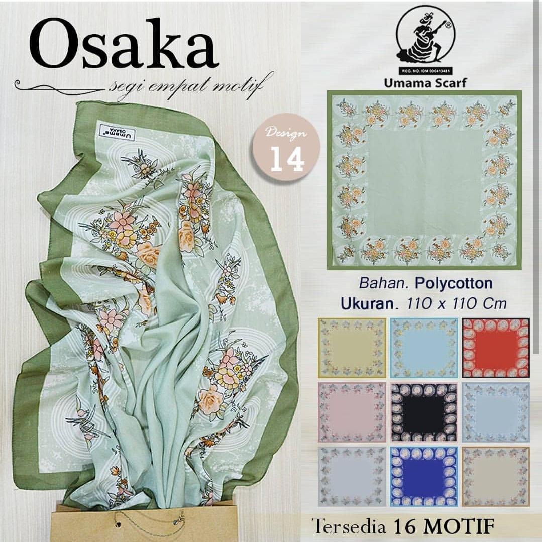 Hijab Segi Empat Motif Bunga Umama scraf / Jilbab Segi Empat Motif / Kerudung Segi Empat Motif /Hijab Segi Empat Umama scarf osaka