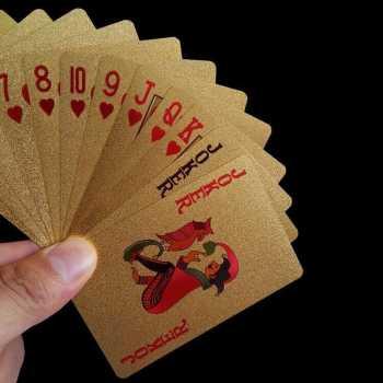 Kartu Remi Poker Lapisan Gold Foil/Kartu