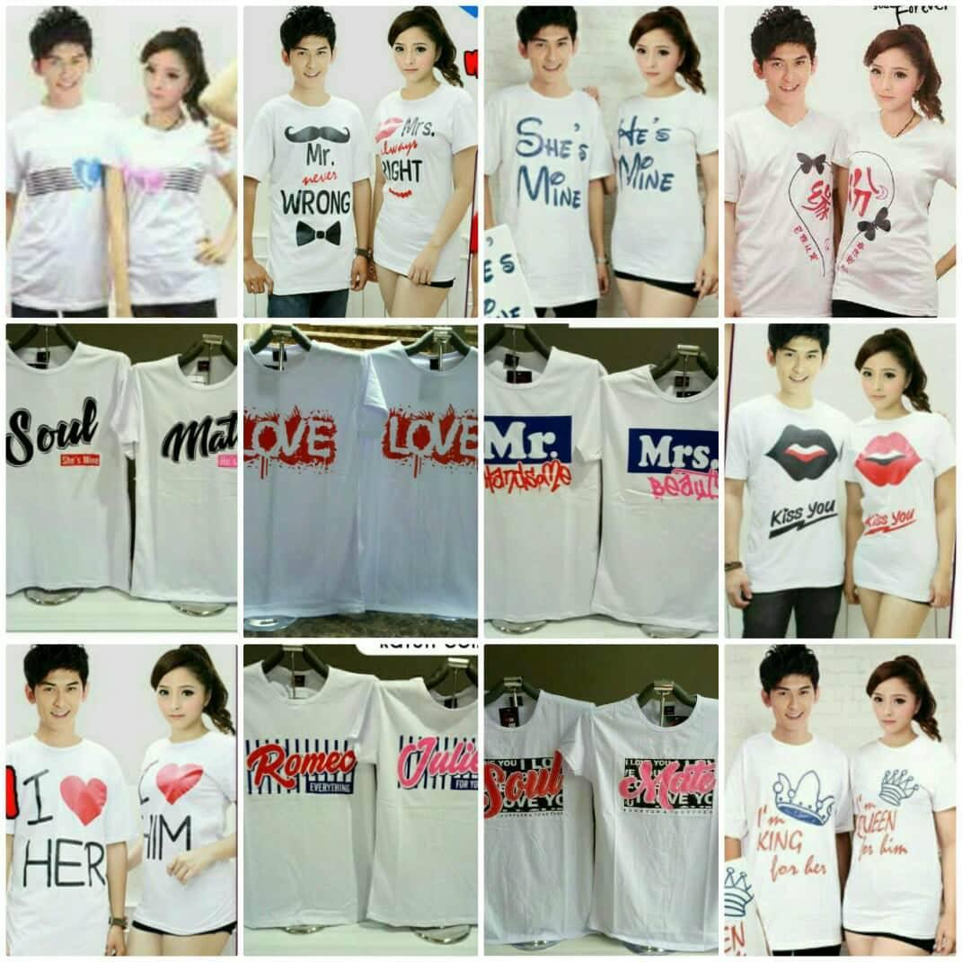 TJ.COLL - CUCI GUDANG MOTIF RANDOM JUMBO WARNA TANGAN PENDEK KAOS COUPLE ( PRIA XL-WANITA L) SALE STOCK KAOS MURAH HARGA GROSIRAN Busana Pasangan Kaos Couple Kaos Oblong T-Shirt