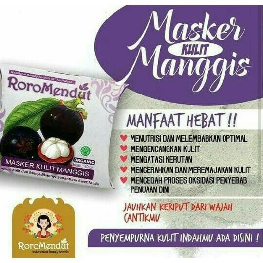 Unik MASKER Kulit Manggis RORO MENDUT Roromendut Diskon