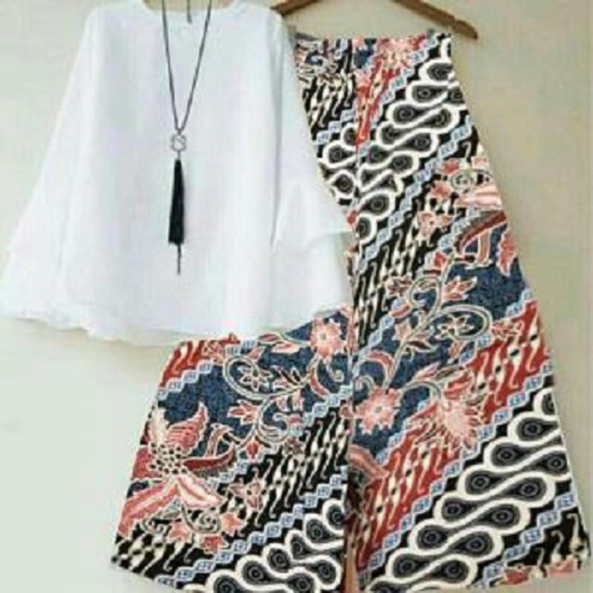 trendshopee Pakaian Wanita Setelan Maulida 2in1 Blouse & Celana Kulot