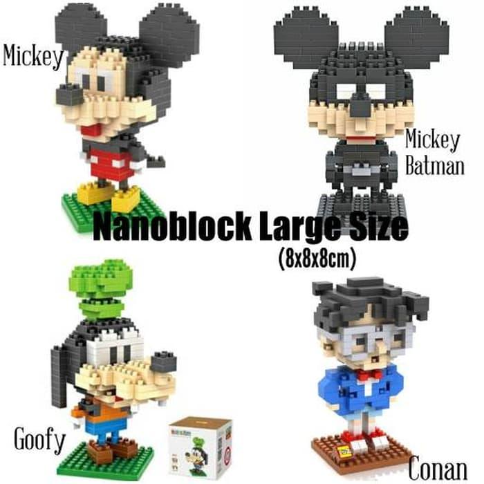 Harga Diskon!! Nanoblock Loz Koleksi Mickey ( Kaos Boneka Jam Baju Case Hp Mainan - ready stock