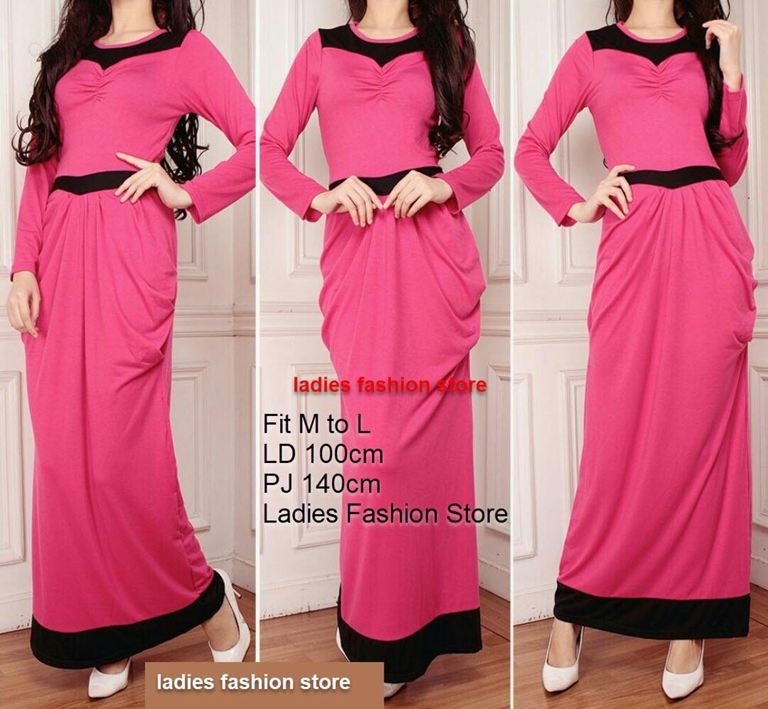 Gaun Lengan Panjang Wanita / Dress Wanita Gamis / Gaun muslim / Dress Tunik Murah / Gaun Panjang Cewek / Gamis Rok lebar Lengan Panjang / Dress Formal Acara Pesta / Dress untuk Hijaber / Dress Murah Bahan Adem / Pakaian Gaun Hijab ABG AK (aracl) - FANTA