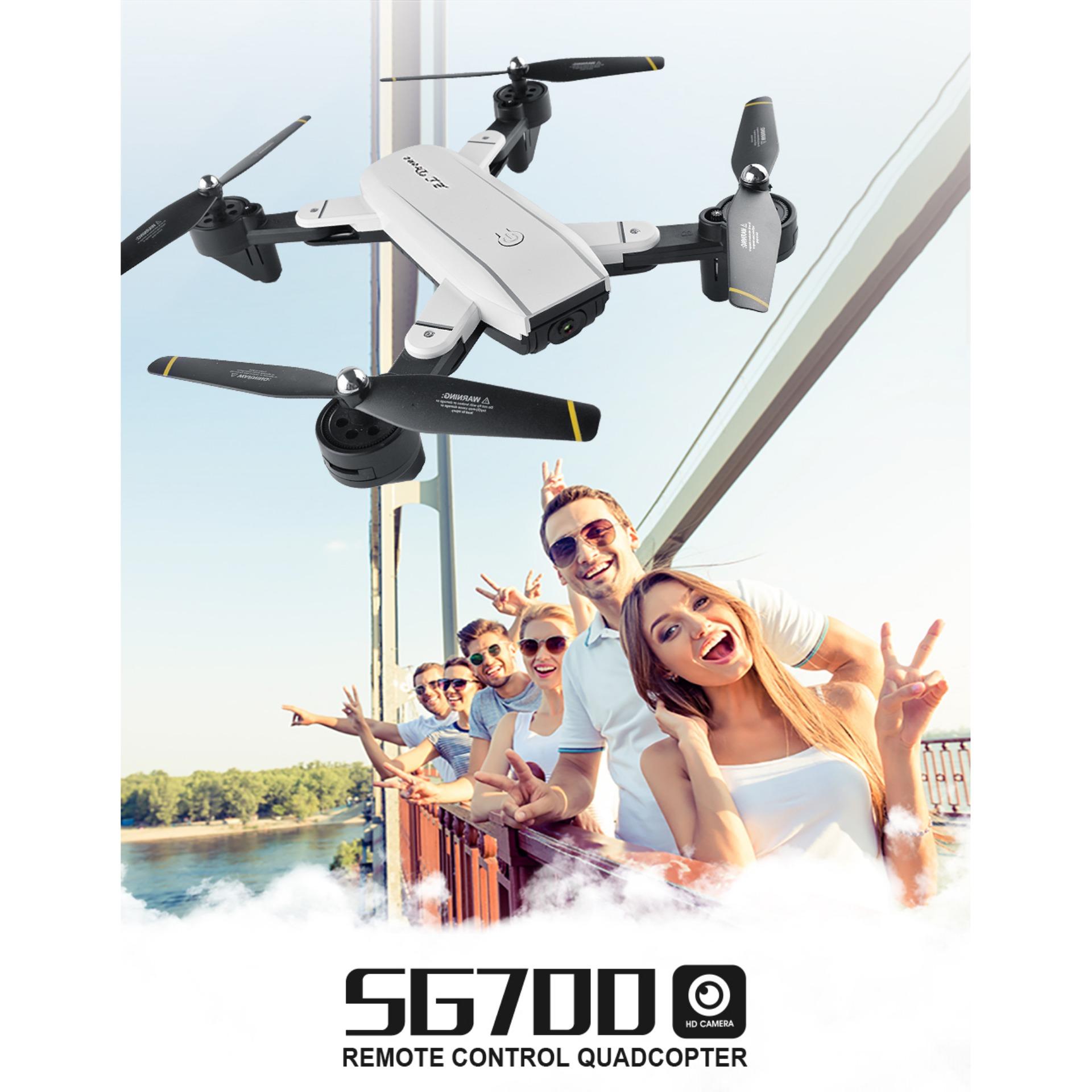 Lb SG700 2MP RC Pesawat Berkamera dengan Empat Baling-baling Wifi FPV Lipat Drone Selfie Ketinggian Terus Tanpa Kepala Kontrol Gestur Drone Vs E58 Spesifikasi: 30 W Kamera