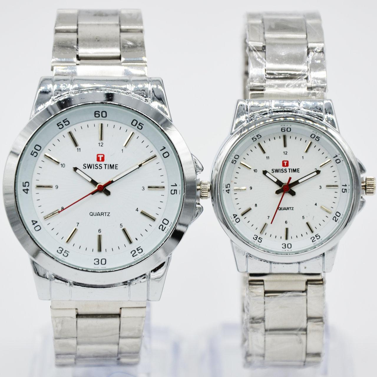 Swiss Time/Army - Jam Tangan Couple Stainless Steel - ST2000 couple