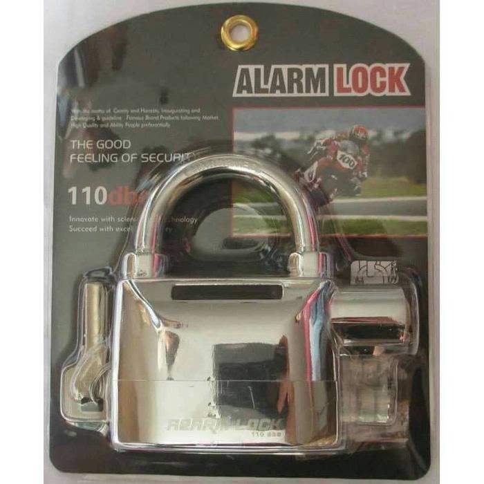 Gembok Alarm Motor Suara Anti Maling / Lock Siren | ( gembok alarm motor anti maling koper sepeda pagar cakram kinbar kode tas mobil clock rumah sensor gerak pintu digital remote lock bht ) |