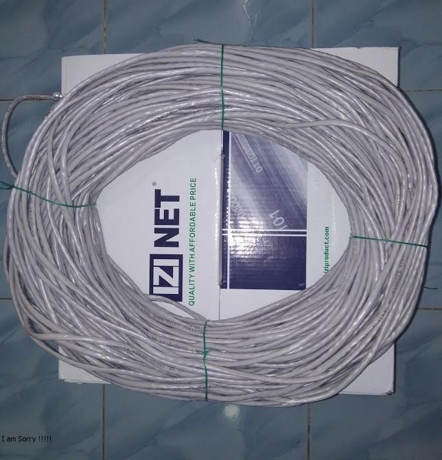 Kabel LAN/UTP 35 Meter Cat5E IziNet Original siap pakai - Kualitas TERJAMIN
