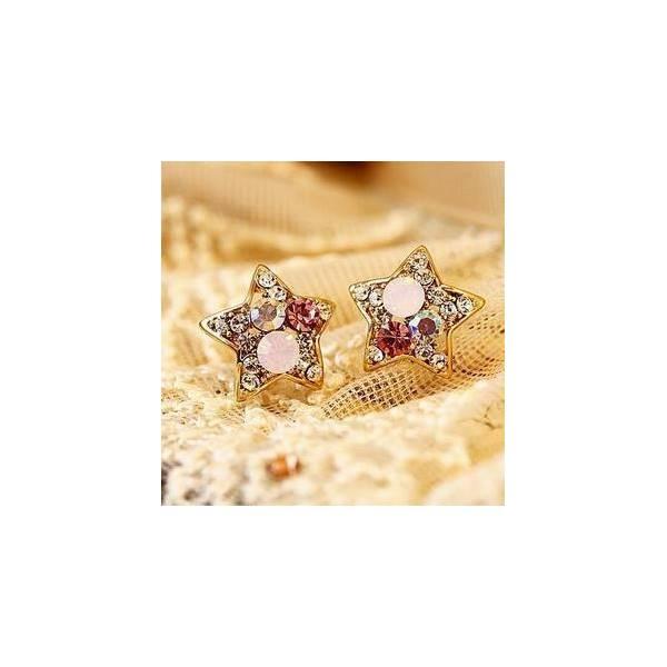 Anting Bintang Berlian Kristal Crystal Diamond Star Earrings Jan049