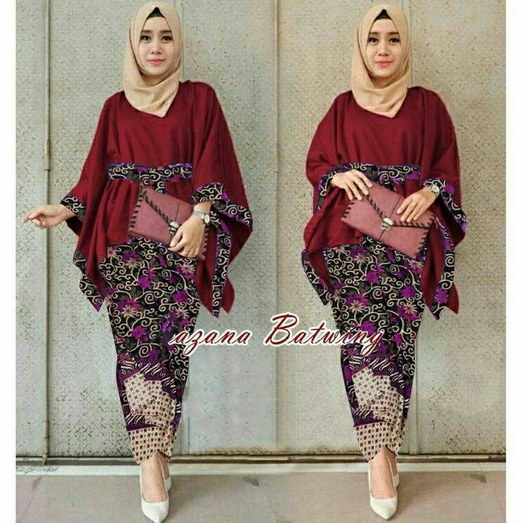 Grosir Hasanah Stelan Kebaya Batik Hazel - Baju Kondangan - Kebaya Batik