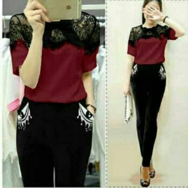 Vshop91jkt - Setelan eye Panjang St eye PJ Pakaian setelan Wanita Baju Setelan Baju brukat Blouse Brukat Blouse Polos Blouse Korea Baju Anak Syari Anak Celana Panjang Kemeja Kerja Syari dewasa Mukenah Mukena Tunik Cardigan Gamis Baju Muslim Jumpsuit
