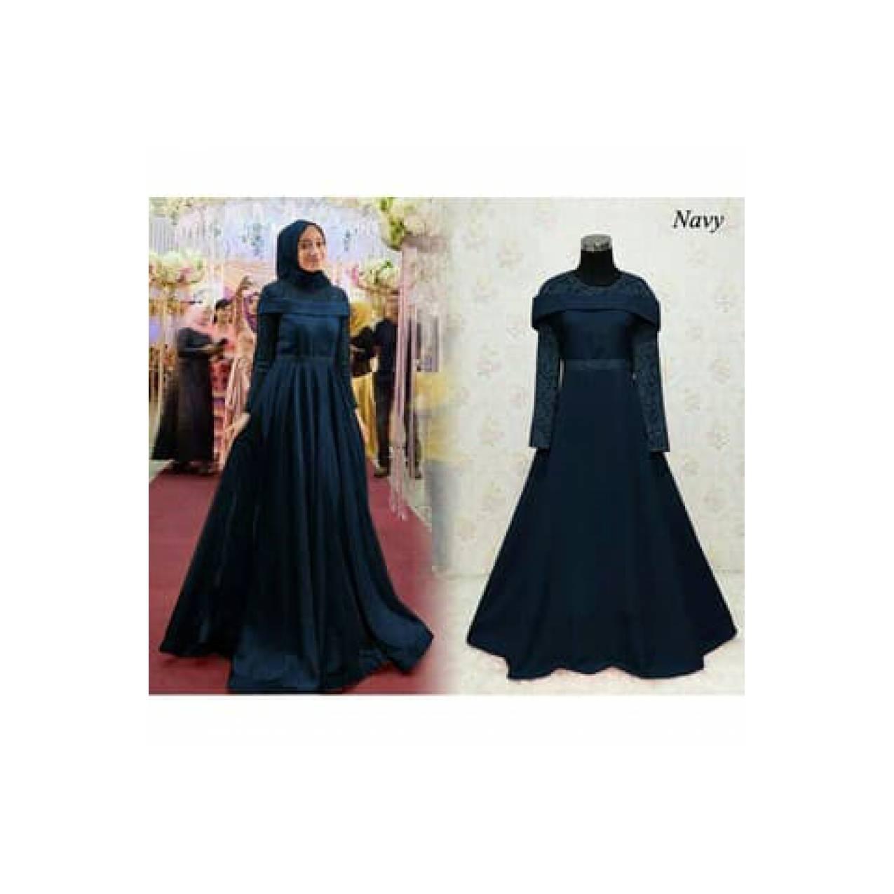 barang laris manis H27 BAJU GAMIS PESTA MUSLIM LEBARAN MODERN BROKAT B