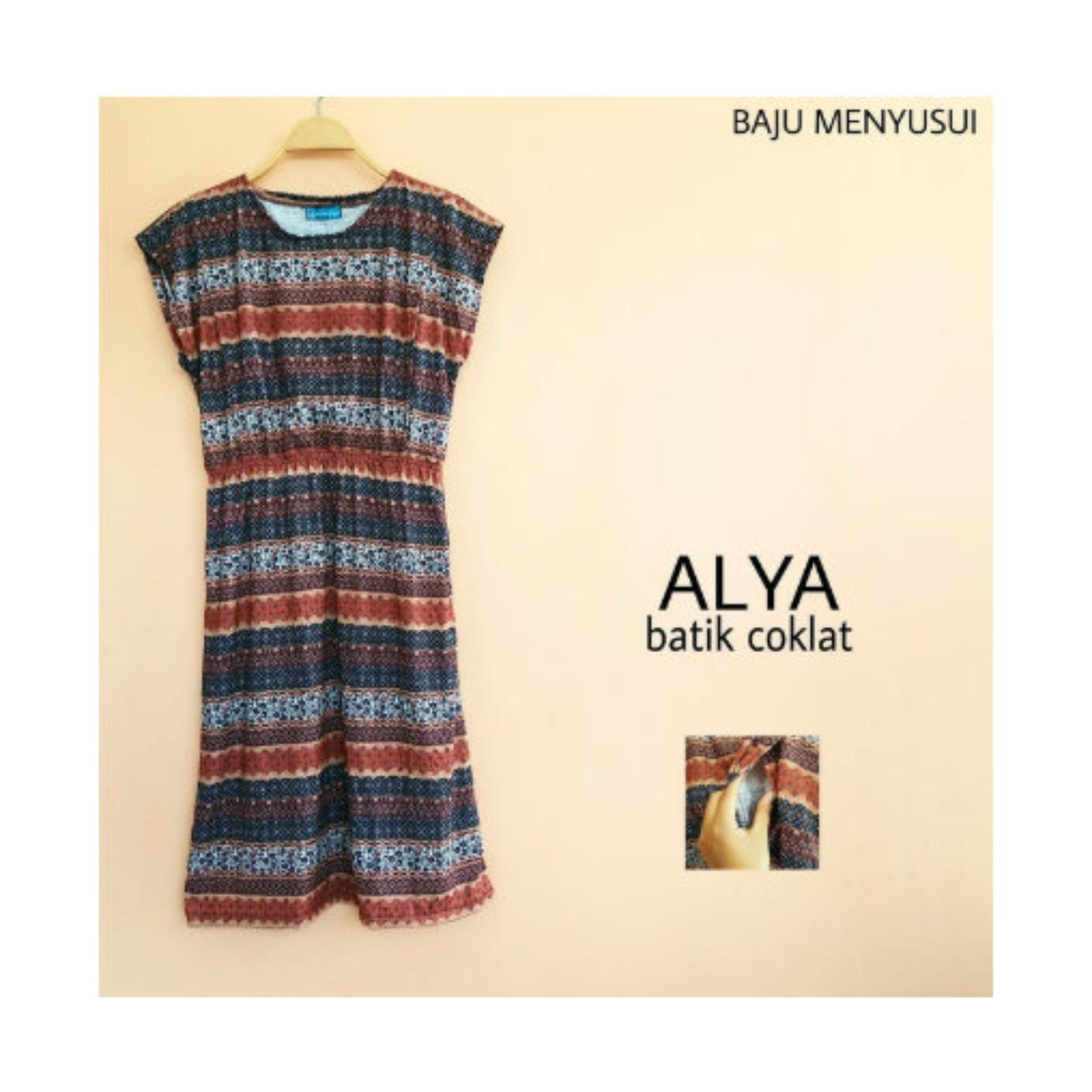 Baju Hamil Dress Batik Hamil Dan Menyusui Alya