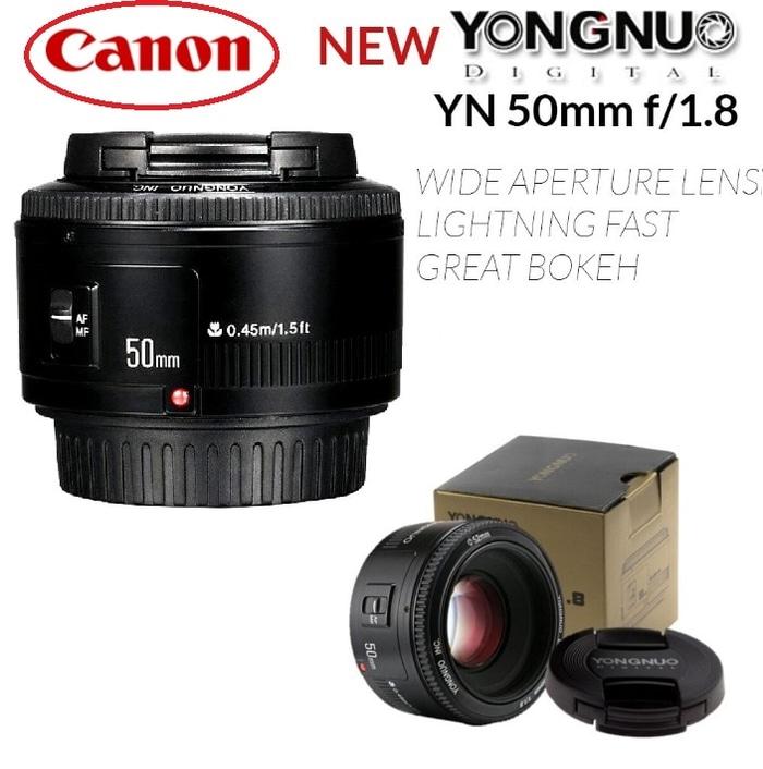 LENSA YONGNUO 50MM F1.8 FIX LENS FOR CANON AF-S Auto Fokus
