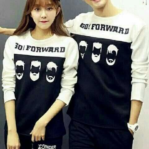 Tj-fashion kaos couple forward hitam combi putih-kaos couple-kaos couple lengan panjang-kaos kembaran-kaos pasangan-harga sepasang-couple fashion