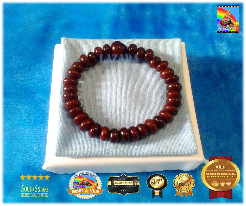 GELANG AKAR BAHAR ASLI MERAH HATI LONJONG MODEL 2