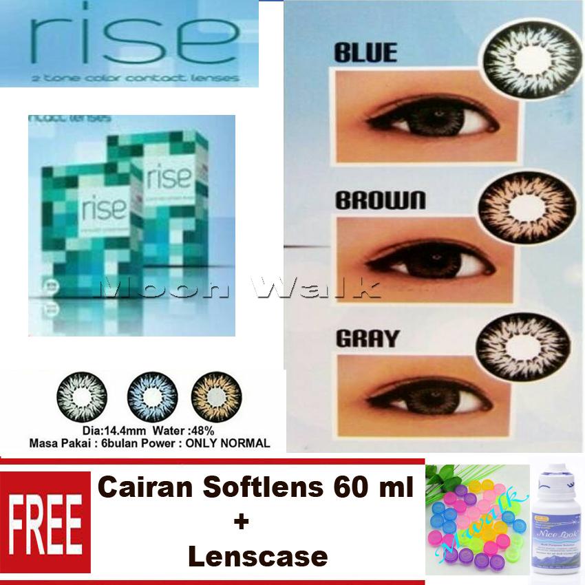 Softlens Rise Gratis Cairan Pembersih Softlens 60ml + Lenscase