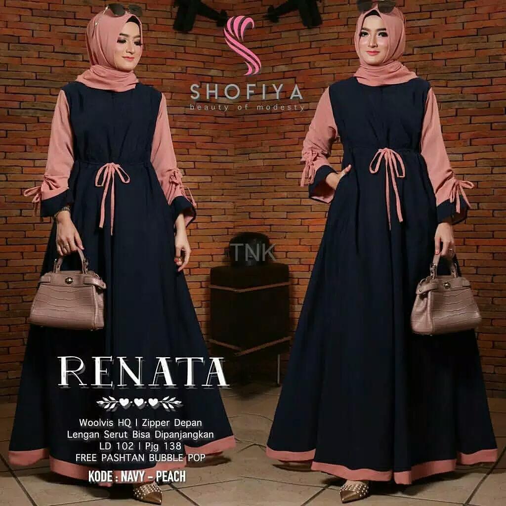 Gamis Syari Wanita Renata Maxy Dress Baju Gamis Murah