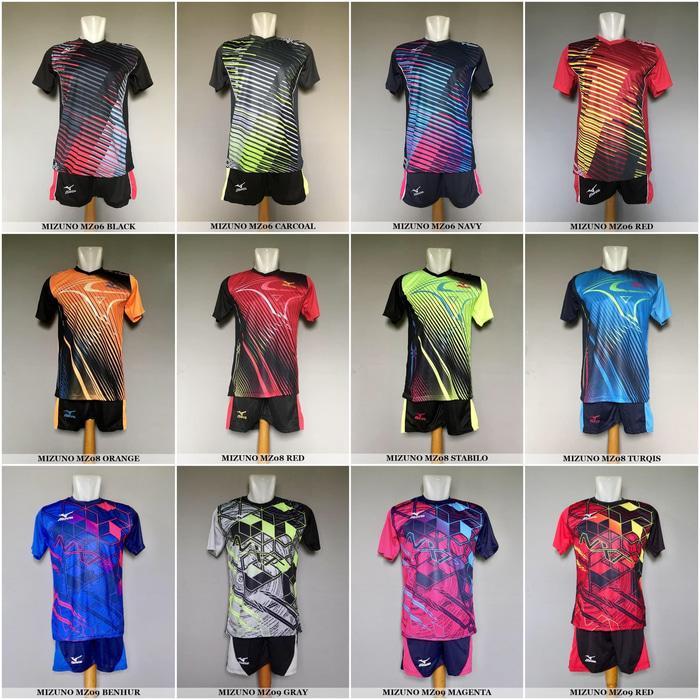 ORIGINAL!!! Baju Kaos Olahraga Seragam Volley Setelan Voli Asics Mizuno Molten - 65jPl3