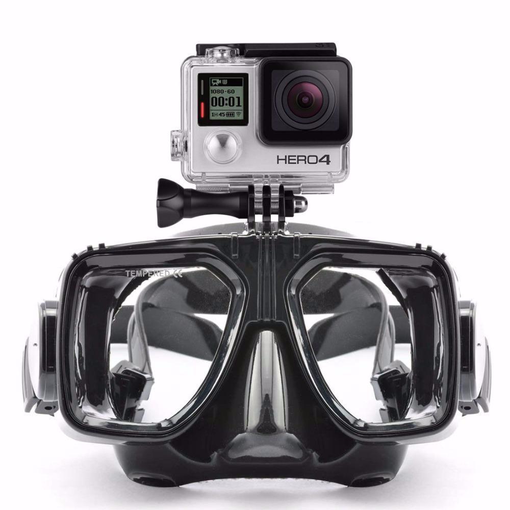 Xiaomimi Anti-Fog Diving Swimming Goggles Glasses For GoPro / Xiaomi Yi / Xiaomi Yi 2 4K / SJCAM - Black Hitam - Xiaomi Mi Kacamata Kaca Mata Selam Renang Anti Fog Embun Kamera Go Pro Xiaomiyi