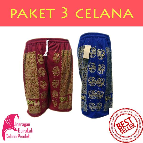 Paket 3pcs Celana Pendek Katun BALI Barong