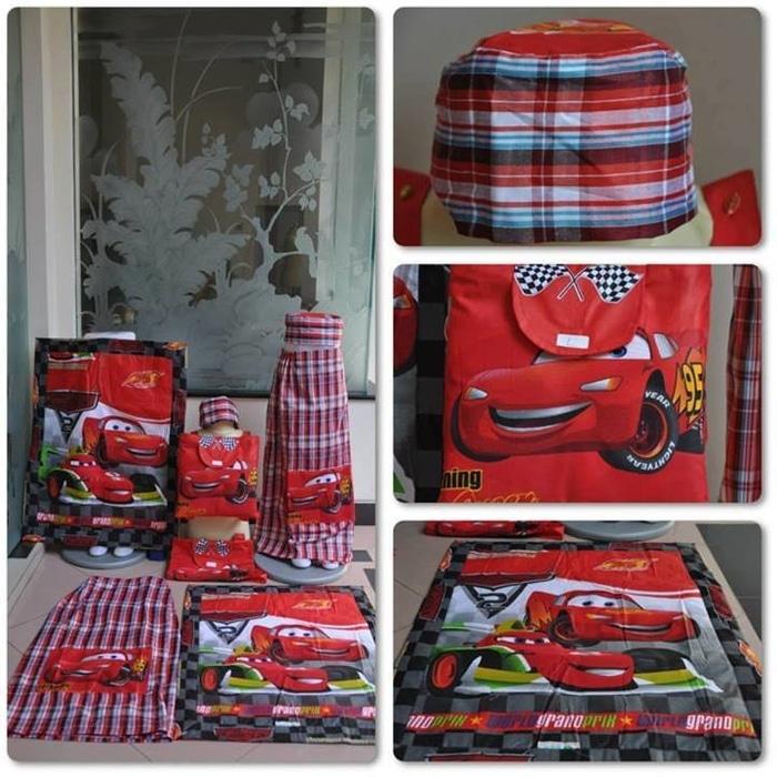 Sarung Anak Cars Merah XXL / sarung / sarung anak / sarun keren / sarun motif / sarung karakter pokemon / sarung karakter spiderman / sarung anak murah / sarung berkualitas / sarung karakter mobil / baju koko / doraemon