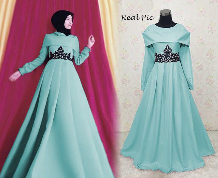 BAJU MUSLIM GAMIS PESTA NIARA TURKISH