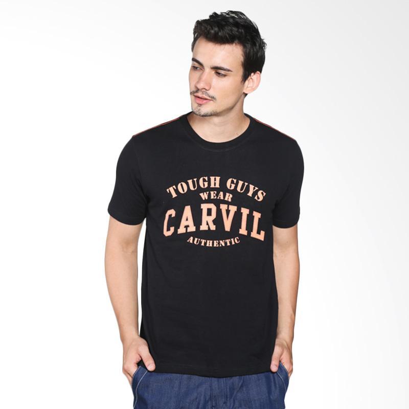 Carvil Men T-Shirt Pria TEEBLK-A2 - Black