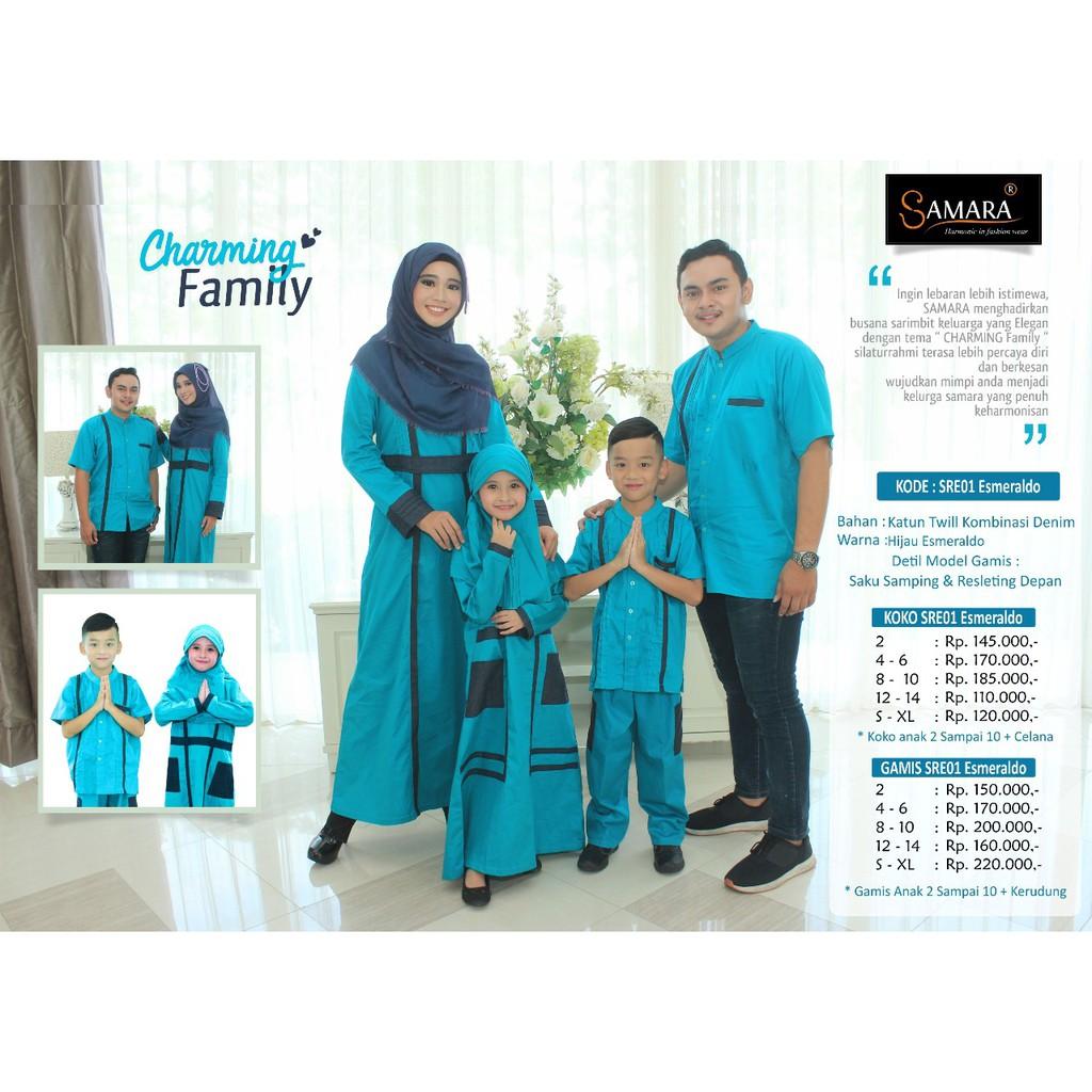 SARIMBIT KELUARGA TRENDY, BAJU COUPLE BRANDED MURAH, SAMARA SR.E01 (Gamis anak No.8, 10)