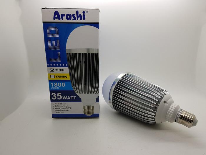 Lampu led JUMBO 35 watt casing alumunium 1800 lumen Merk ARASHI