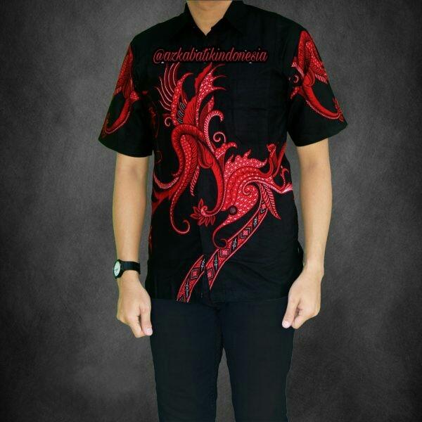 Jual Baju Batik Pria Baju Batik Modern Kemeja Batik Pekalongan Hem Batik Kemeja Motif Arjuna Hitam